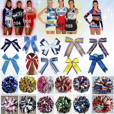Da juventude metálica dos cristais de rocha da equipe do elogio fato Cheerleading com curvas