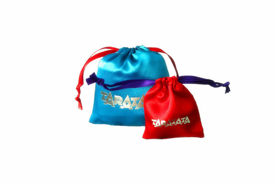 Embalagem azul do presente do malote do cordão da jóia, umidade 13*16cm da prova