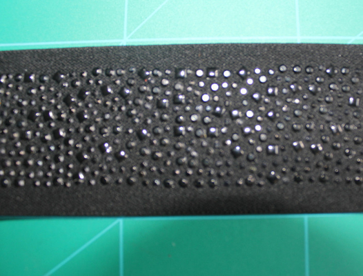 nylon e Spandex elásticos pretos do Webbing de 5cm com cristal de rocha