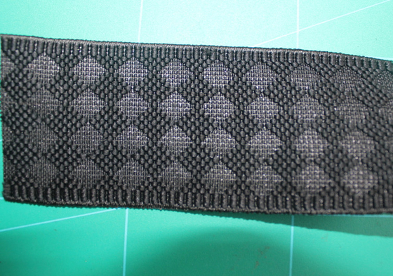 Teste padrão elástico do rombo do Webbing do carvão do nylon/Spandex para bolsas