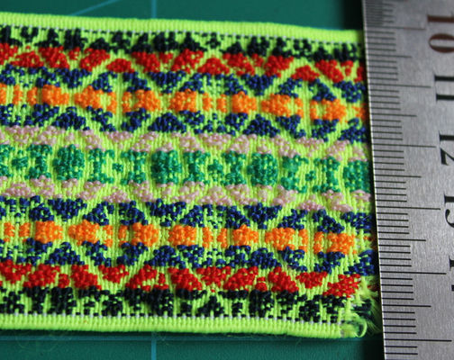 Nylon/Spandex elásticos tecidos bagagem de Colorized da fluorescência do Webbing