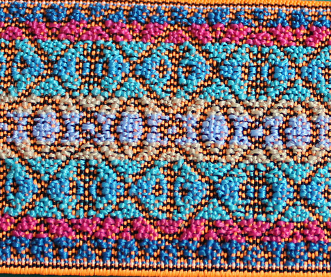 Nylon/Spandex elásticos tecidos Colorized extravagantes do Webbing 5cm para o vestuário