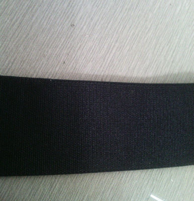Webbing elástico de borracha liso preto da roupa e da correia para bolsas/prams da embalagem