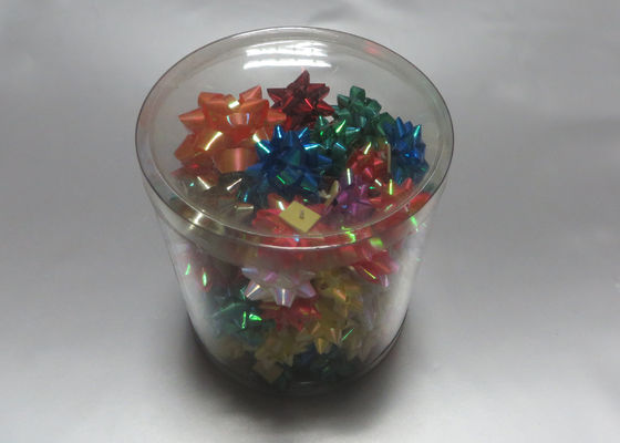 Ouro, vermelho, mini fita azul da curva do presente da estrela com polipropileno para a decoração do presente