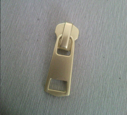 Forme a ouro o slider feito sob encomenda do zíper, reparo do zíper do revestimento da liga