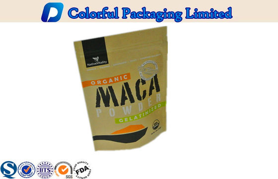 Pretos matte superiores personalizados do zíper levantam-se o malote para o chá/fruto seco