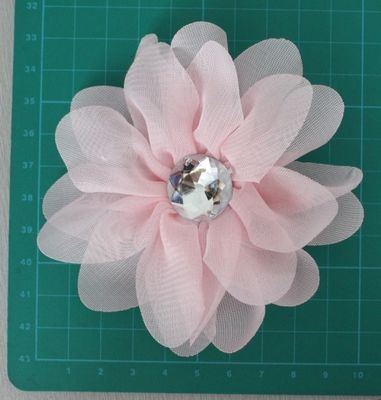 Corpete cor-de-rosa artificial chiffon da flor