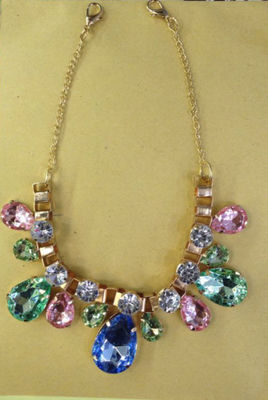 Colar feito a mão do cristal de rocha chain do ouro, colares frisadas handcrafted