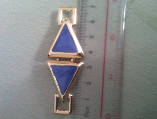 Forme a fivela de cinto de pano do ABS do azul e do ouro, fivelas de cinto frescas de 7cm