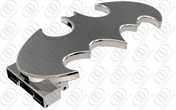 Brilhante de aço inoxidável de prata do espelho da fivela de cinto de Batman lustrado