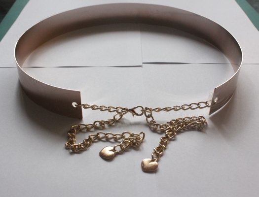 correias de pano de 5cm para as mulheres, espelho metálico da placa de metal da forma com a correia de cintura chain
