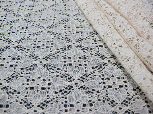 Tela de nylon para o fato, tela do laço do algodão Stretchable de malha do laço