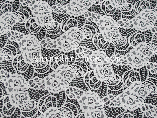 Lazer/tela de nylon do laço algodão doce do estilo excelente para o vestido longo encantador branco SYD-0188
