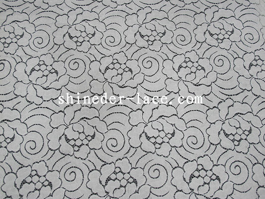 Teste padrão floral delicado da tela de nylon confortável e Breathy do laço do algodão para a roupa SYD-0171-1