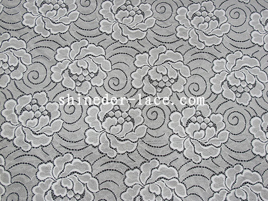 Tela de nylon do laço algodão simples/elegante do teste padrão de flor para a erva-benta SYD-0171 da forma