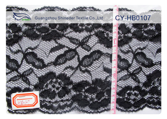 Guarnição de nylon preta "sexy" do laço para o roupa interior, Nightwear CY-HB0107