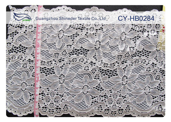 Tela de nylon elástica do laço do projeto fresco para o tampão, camisa CY-HB0284