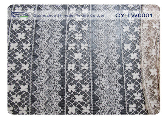 Da tela de nylon do laço do algodão do vestido algodão amigável CY-LW0001 do nylon 70% de Eco 30%