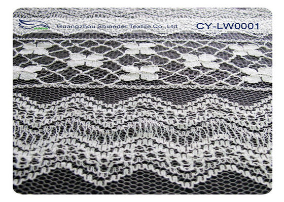 Da tela de nylon do laço do algodão do vestido algodão amigável CY-LW0001 do nylon 70% de Eco 30%