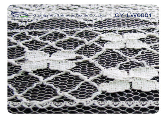 Da tela de nylon do laço do algodão do vestido algodão amigável CY-LW0001 do nylon 70% de Eco 30%