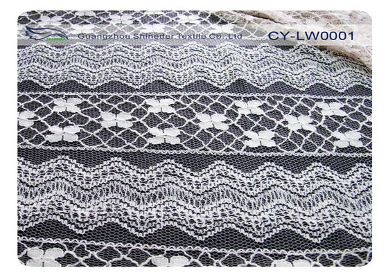 Da tela de nylon do laço do algodão do vestido algodão amigável CY-LW0001 do nylon 70% de Eco 30%