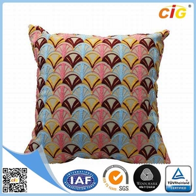 Poliéster ou descansos de lance decorativos bordados algodão para o verde azul cinzento vermelho da cama